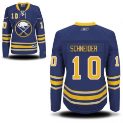 Cole Schneider Women's Reebok Buffalo Sabres Authentic Navy Blue Home Jersey