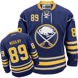 Alexander Mogilny Reebok Buffalo Sabres Authentic Navy Blue Home NHL Jersey