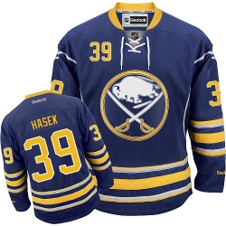 Dominik Hasek Reebok Buffalo Sabres Authentic Navy Blue Home NHL Jersey