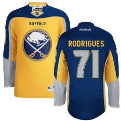 Evan Rodrigues Reebok Buffalo Sabres Premier Gold Alternate Jersey