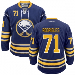 Evan Rodrigues Reebok Buffalo Sabres Authentic Navy Blue Home Jersey