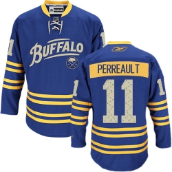 Gilbert Perreault Reebok Buffalo Sabres Authentic Royal Blue Third NHL Jersey
