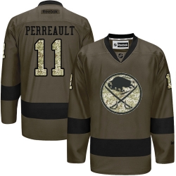 Gilbert Perreault Reebok Buffalo Sabres Authentic Green Salute to Service NHL Jersey