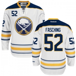 Hudson Fasching Reebok Buffalo Sabres Premier White Away Jersey