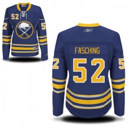 Hudson Fasching Women's Reebok Buffalo Sabres Authentic Navy Blue Home Jersey