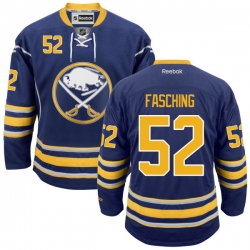 Hudson Fasching Youth Reebok Buffalo Sabres Authentic Navy Blue Home Jersey