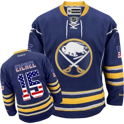 Jack Eichel Reebok Buffalo Sabres Authentic Navy Blue USA Flag Fashion NHL Jersey
