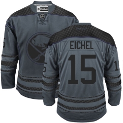 Jack Eichel Reebok Buffalo Sabres Authentic Charcoal Cross Check Fashion NHL Jersey