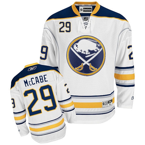 Jake McCabe Reebok Buffalo Sabres Authentic White Away NHL Jersey