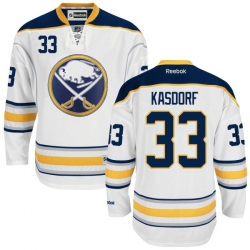 Jason Kasdorf Reebok Buffalo Sabres Premier White Away Jersey