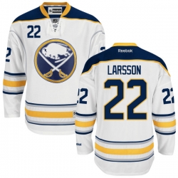 Johan Larsson Reebok Buffalo Sabres Premier White Away Jersey