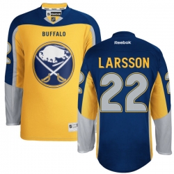 Johan Larsson Reebok Buffalo Sabres Premier Gold Alternate Jersey