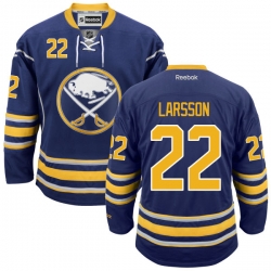 Johan Larsson Reebok Buffalo Sabres Authentic Navy Blue Home Jersey