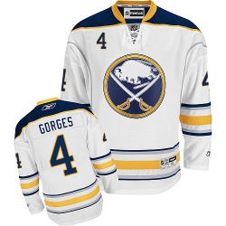 Josh Gorges Reebok Buffalo Sabres Authentic White Away NHL Jersey