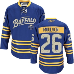 Matt Moulson Reebok Buffalo Sabres Authentic Royal Blue Third NHL Jersey