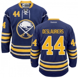 Nicolas Deslauriers Reebok Buffalo Sabres Premier Navy Blue Home Jersey