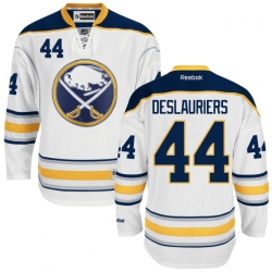 Nicolas Deslauriers Reebok Buffalo Sabres Premier White Away Jersey