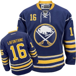 Pat Lafontaine Reebok Buffalo Sabres Authentic Navy Blue Home NHL Jersey