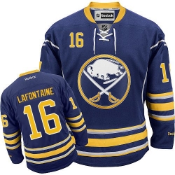 Pat Lafontaine Reebok Buffalo Sabres Premier Navy Blue Home NHL Jersey