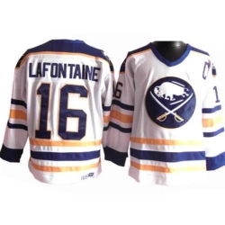 Pat Lafontaine CCM Buffalo Sabres Authentic White Throwback NHL Jersey