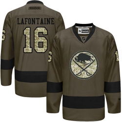 Pat Lafontaine Reebok Buffalo Sabres Premier Green Salute to Service NHL Jersey