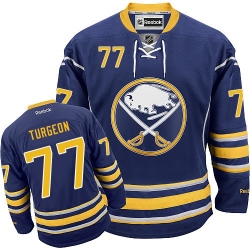 Pierre Turgeon Reebok Buffalo Sabres Premier Navy Blue Home NHL Jersey