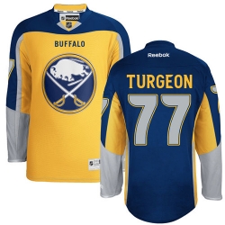 Pierre Turgeon Reebok Buffalo Sabres Premier Gold New Third NHL Jersey