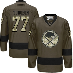 Pierre Turgeon Reebok Buffalo Sabres Authentic Green Salute to Service NHL Jersey