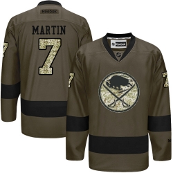 Rick Martin Reebok Buffalo Sabres Premier Green Salute to Service NHL Jersey