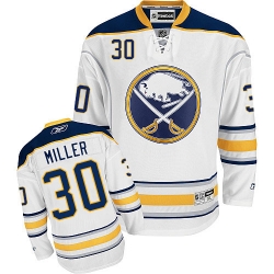 Ryan Miller Reebok Buffalo Sabres Authentic White Away NHL Jersey