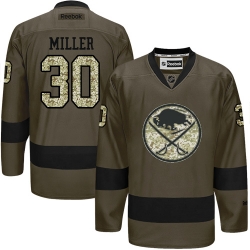 Ryan Miller Reebok Buffalo Sabres Authentic Green Salute to Service NHL Jersey