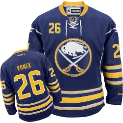 Thomas Vanek Reebok Buffalo Sabres Authentic Navy Blue Home NHL Jersey