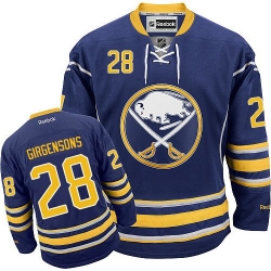 Zemgus Girgensons Reebok Buffalo Sabres Authentic Navy Blue Home NHL Jersey