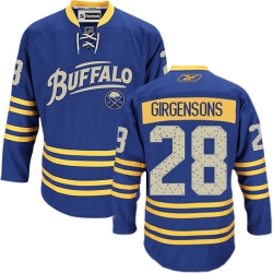 Zemgus Girgensons Reebok Buffalo Sabres Authentic Royal Blue Third NHL Jersey
