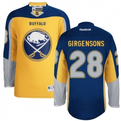 Zemgus Girgensons Reebok Buffalo Sabres Premier Gold New Third NHL Jersey