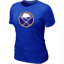 NHL Women's Buffalo Sabres Big & Tall Logo T-Shirt - Blue