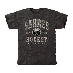 NHL Buffalo Sabres Black Camo Stack Tri-Blend T-Shirt