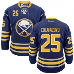 Carlo Colaiacovo Youth Reebok Buffalo Sabres Authentic Navy Blue Home Jersey