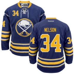 Casey Nelson Reebok Buffalo Sabres Premier Navy Blue Home Jersey