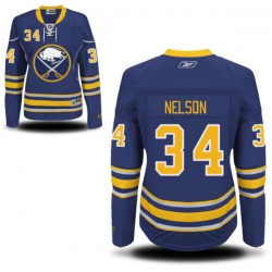 Casey Nelson Women's Reebok Buffalo Sabres Authentic Navy Blue Home Jersey