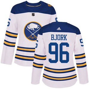 Anders Bjork Women's Adidas Buffalo Sabres Authentic White 2018 Winter Classic Jersey