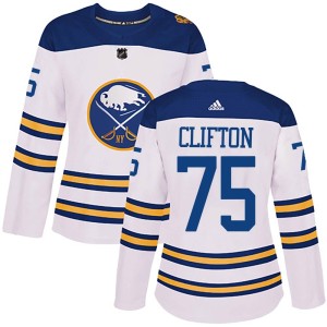 Connor Clifton Women's Adidas Buffalo Sabres Authentic White 2018 Winter Classic Jersey