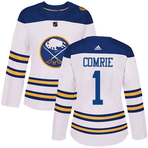 Eric Comrie Women's Adidas Buffalo Sabres Authentic White 2018 Winter Classic Jersey