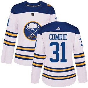 Eric Comrie Women's Adidas Buffalo Sabres Authentic White 2018 Winter Classic Jersey