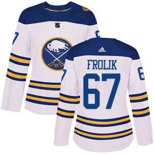 Michael Frolik Women's Adidas Buffalo Sabres Authentic White 2018 Winter Classic Jersey