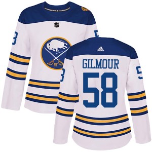 John Gilmour Women's Adidas Buffalo Sabres Authentic White 2018 Winter Classic Jersey