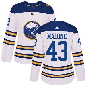 Sean Malone Women's Adidas Buffalo Sabres Authentic White 2018 Winter Classic Jersey