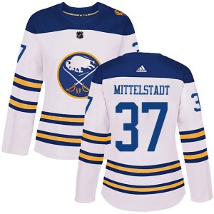 Casey Mittelstadt Women's Adidas Buffalo Sabres Authentic White 2018 Winter Classic Jersey