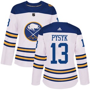 Mark Pysyk Women's Adidas Buffalo Sabres Authentic White 2018 Winter Classic Jersey