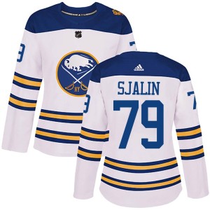 Calle Sjalin Women's Adidas Buffalo Sabres Authentic White 2018 Winter Classic Jersey